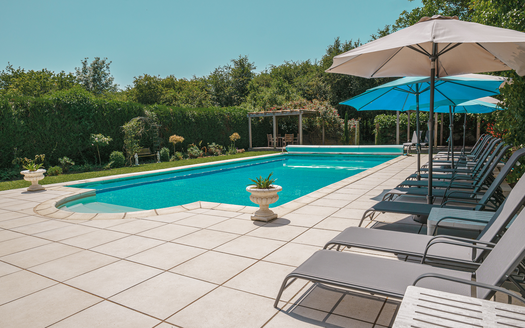 Pool view at Chateau de la Vigne