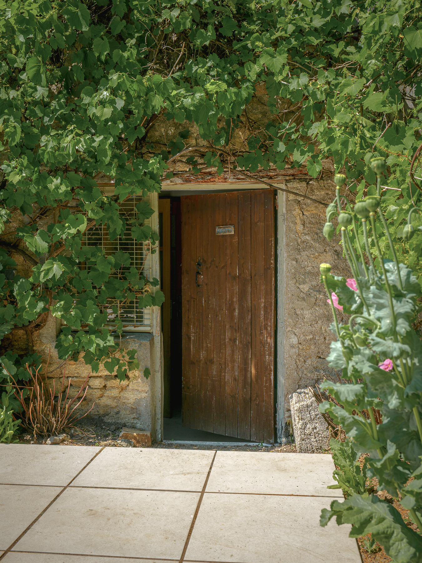 Charming rustic doorway at Chateau de la Vigne