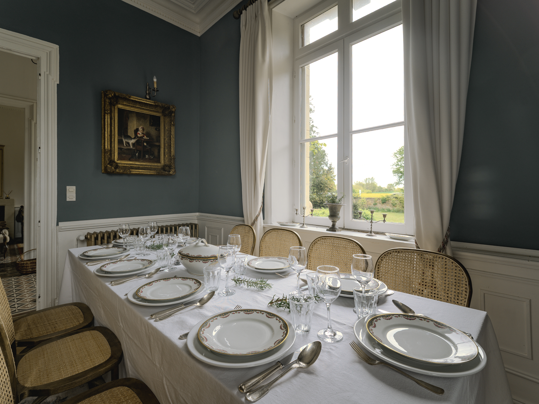 Dining at Chateau de la Vigne, Loire